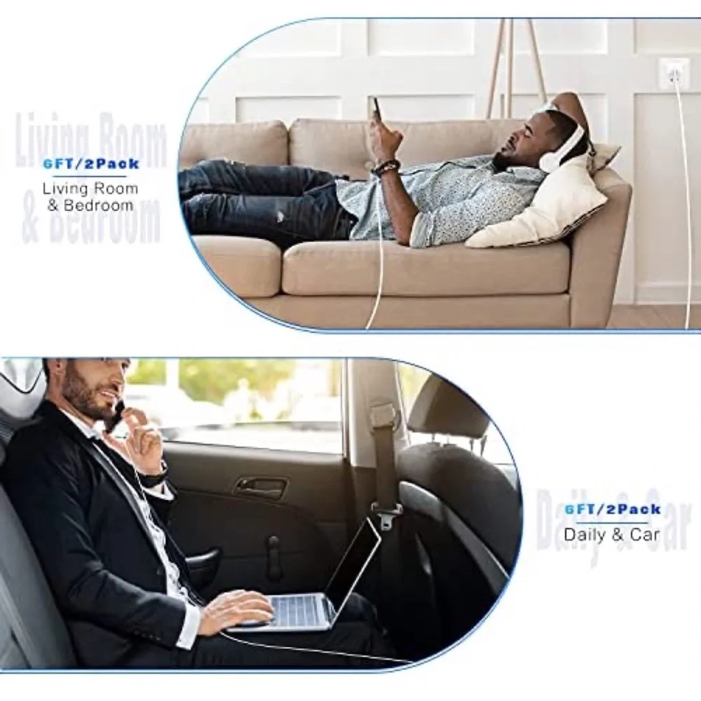 iPhone Charger Lightning Cable Apple MFi Certified USB Fast Charging 2 Pack